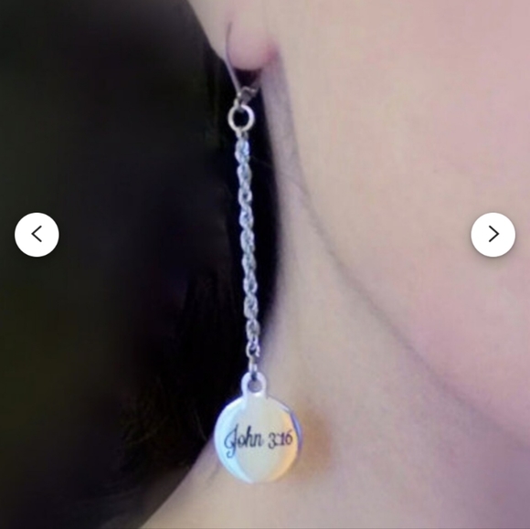 Christian Bible Verse Scripture Earrings - Picture 3 of 4